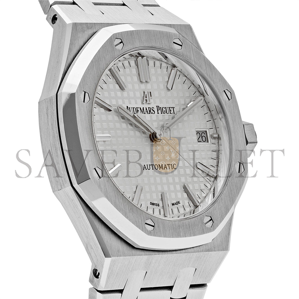 audemars P*g*et royal oak stainless steel white dial watch 15450st.oo.1256st.01